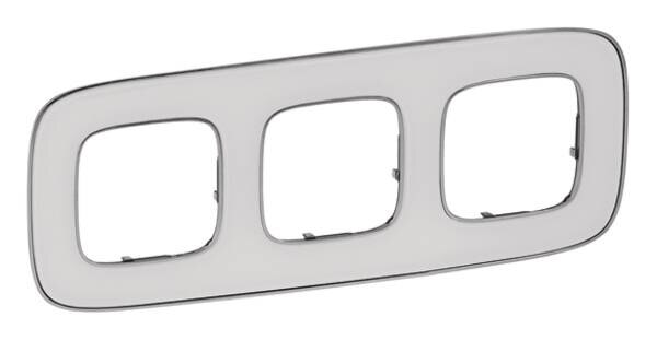 Legrand 754423 Rahmen 3-fach Valena Allure Weiß Mirror Kunststoff Glasoptik