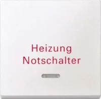 Merten Wippe Kontr.Fenster polar weiß Aufdruck Heizung 431819