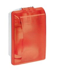 Legrand 062402 Feuchtraumleuchte rechteck 75W weiß Koro IP54 E27 rot Abdeckung.