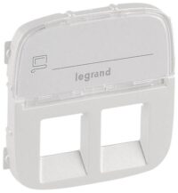 Legrand 755489 Abdeckung RJ11/RJ45 mit B.-feld 2-fach Valena Allure perlmutt