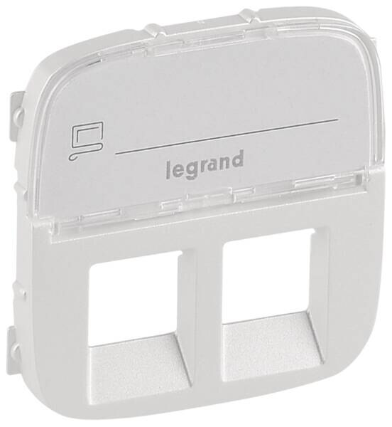 Legrand Legrand 755489 Abdeckung RJ11/RJ45 mit B.-feld 2-fach Valena Allure perlmutt