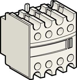 Schneider Schneider LADN04 Hilfsschalterblock 4Ö unverzögert frontseitig Schraubanschluß
