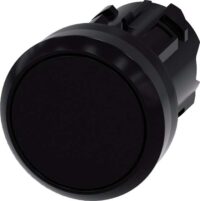 Siemens 3SU1000-0AB10-0AA0 Drucktaster 22mm rund Ku. schwarz Druckknopf flach