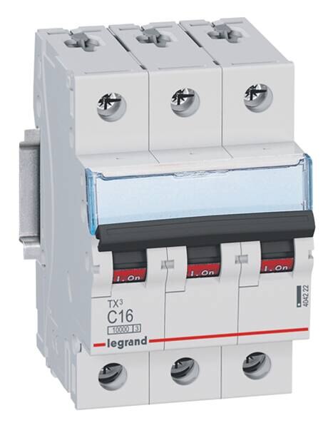 Legrand Legrand 404222 TX3 LS-Schalter C 16A 3-polig 10kA 400VAC 3TE