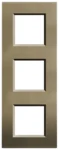BTicino LNA4802M3SQ LivingLight Abdeckrahmen 3-fach 2+2+2M Square