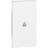BTicino KW01M2PN LivingNow 2M Tasten- abdeckung mit Symbol Heizung White