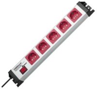 Kopp 227720019 Powerversal 5-fach IP20 2-polig beleuchtet482,6x71x58,3 16A 250V sil-schwarz