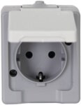 Kopp 100648007 Schutzkontakt-SteckdoseAP-FR 1-fach 2-polig16A 250V Std grau