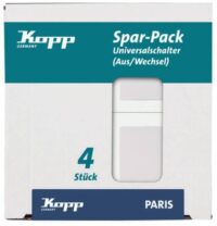 Kopp 652602012 Universalschalter 10AX 250V Paris Pack:4 arktis