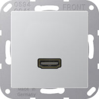 Jung Multimedia-Anschluss alu HDMI mit Tragring MA A 1112 AL