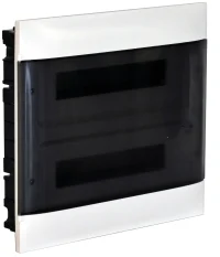 Bild vom Produkt: Legrand 135172 UP-Hohlwandverteiler m.Rauchglastür weiß 2x12M Praktibox S