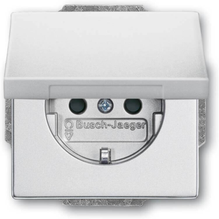 Busch-Jaeger Busch-Jaeger SCHUKO Steckdosen-Einsatz Aluminium-Silber 20 EUKBR-83