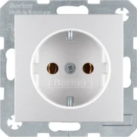 Berker Schuko-Steckdosealu matt 47431404