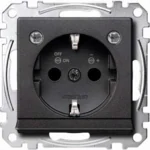Merten SCHUKO-Steckdose anthrazit Lichtausl LED-Beleuchtung MEG2304-0414