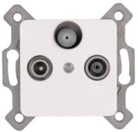 Kopp 915813089 Antennensteckdose 3-fach TV RF SAT Europa arktis
