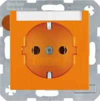 Berker SCHUKO-Steckdose or/gl mit Beschriftungsfeld 47508907