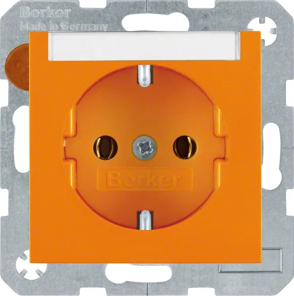 Berker Berker SCHUKO-Steckdose or/gl mit Beschriftungsfeld 47508907