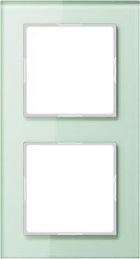 Jung Glasrahmen 2-fach matt/weiß waage/senkrecht AC 582 GL WMT
