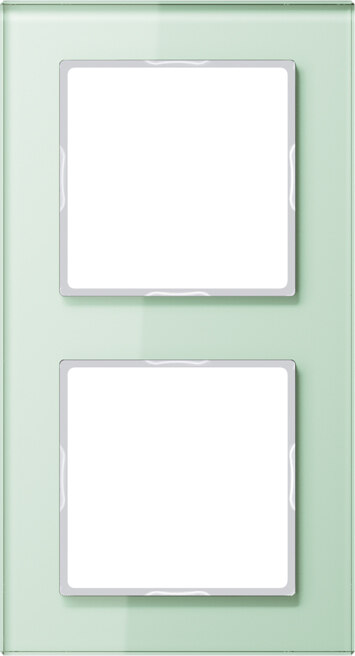 Jung Jung Glasrahmen 2-fach matt/weiß waage/senkrecht AC 582 GL WMT