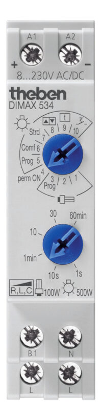 Theben Reiheneinbau-Dimmer für ESL u.230V LED-Lp. DIMAX 534 plus