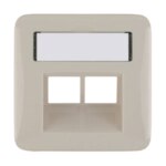 Legrand 776658 Abdeckung RJ45 C5 Kategorie6 Beschriftungsträger Creo mandelweiß