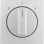 Berker Zentralstück mit Drehknopf 3S B.7 aluminium 1084140400