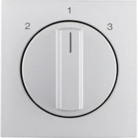 Berker Zentralstück mit Drehknopf 3S B.7 aluminium 1084140400