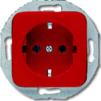 Busch-Jaeger SCHUKO Steckdosen-Einsatz rot RAL 3020 20 EUCRD-217-101