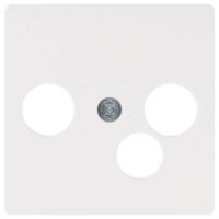 Berker 14391909 Zentralplatte für Breitb.- Modemdose polarweiß matt/samt