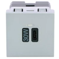 Legrand 079385L USB Typ-C Ladesteckdose 2-modulig 30W Mosaic Aluminium