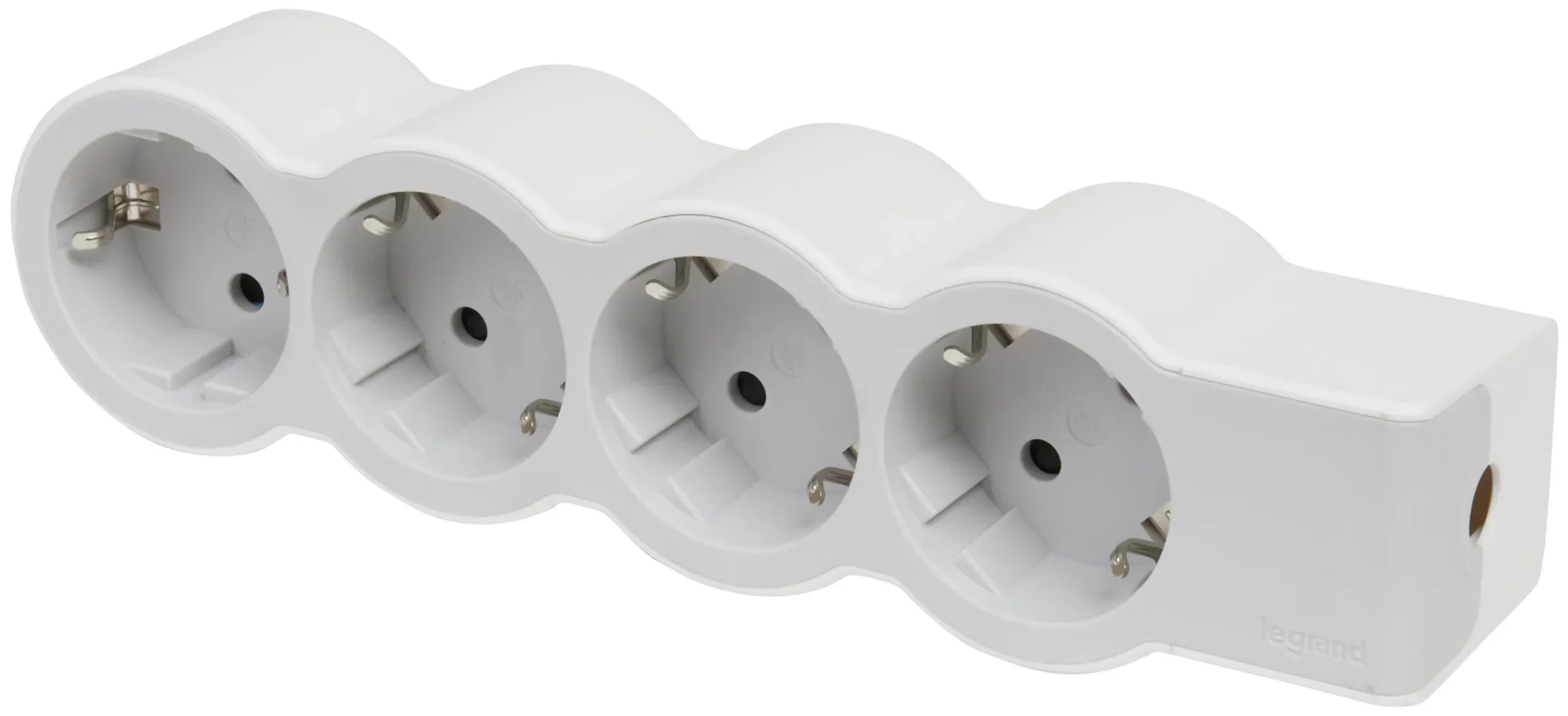 Legrand Legrand 694575 Flache Steckdosenleiste 4xSDO o.Kabel Kabel ultraweiß/grau