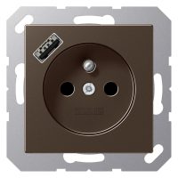Jung A1520F-18AMO Steckdose Frz/Belg m.USB Typ A