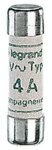 Legrand 012004 Zylindersicherung aM 4A 8,5x31,5 träge 400VAC 20kA ohne Kennmelder