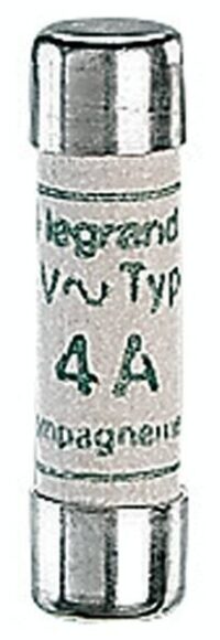 Legrand 012004 Zylindersicherung aM 4A 8,5x31,5 träge 400VAC 20kA ohne Kennmelder