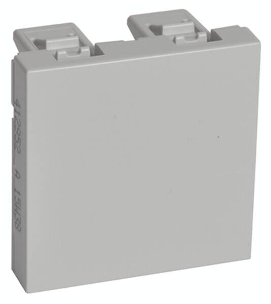 Legrand Legrand 412952 DX3 Blindplatte 2-modulig grau zum Einbau in Hutschienenadapter