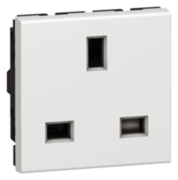 Legrand Legrand 077505 Steckdose britischer Standard mit erhöht Berührungsschutz Mosaic weiß
