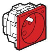 Legrand 077115 Steckdose (SK) franz. codiert beleuchtet 2M Mosaic rot