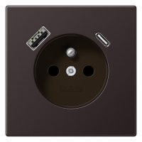 Jung AL1520F-15CAD Steckdose Frz/Belg m. USB Typ AC