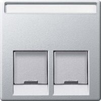 Merten Zentralplatte 2fach alu MEG4574-0460
