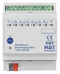 MDT Technologies Binäreingang 8-fach 4TE Reiheneinbaugerät, 24VAC/DC, BE-08024.02