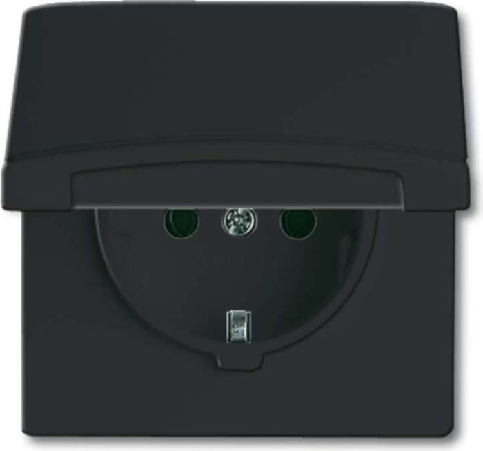 Busch-Jaeger Schuko-Steckdoseneinsatz IP44 anthrazit 20 EUGK-35-101 – Bild 1
