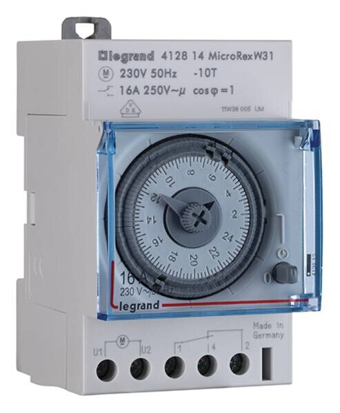 Legrand Legrand 412814 MicroRex W31 230V50Hz analog Wochenzeitschaltuhr Syn. ohne Gangr.