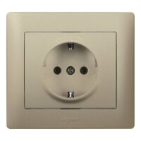 Legrand 771463 Steckdose (SL) Berührungsschutz Galea titanium