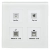 MDT Technologies KNX RF+ Funk Glastaster 4-fach, weiß, RF-GTT4W.01