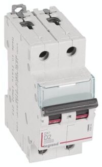 Legrand 409444 DX3 LS-Schalter D 2A 2-polig 10kA 400VAC 2TE