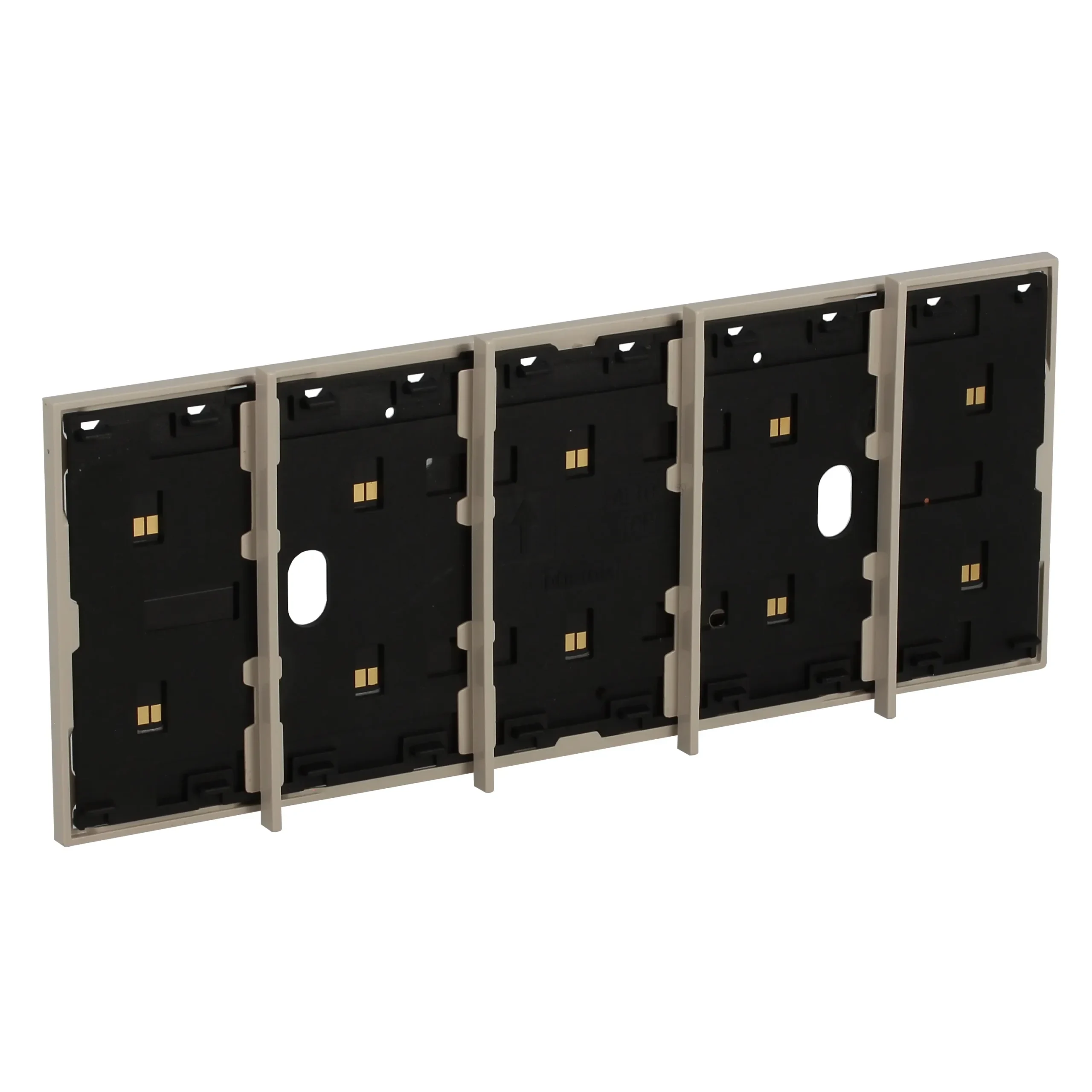 Legrand BTicino KM8104P1 LivingNow 5M Rahmen mit Busleitung f.4-modulige Dose Sand