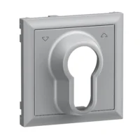 Legrand 765234 SEANO Abdeckung Jalousietaster mit DIN-Halbzylinder Al
