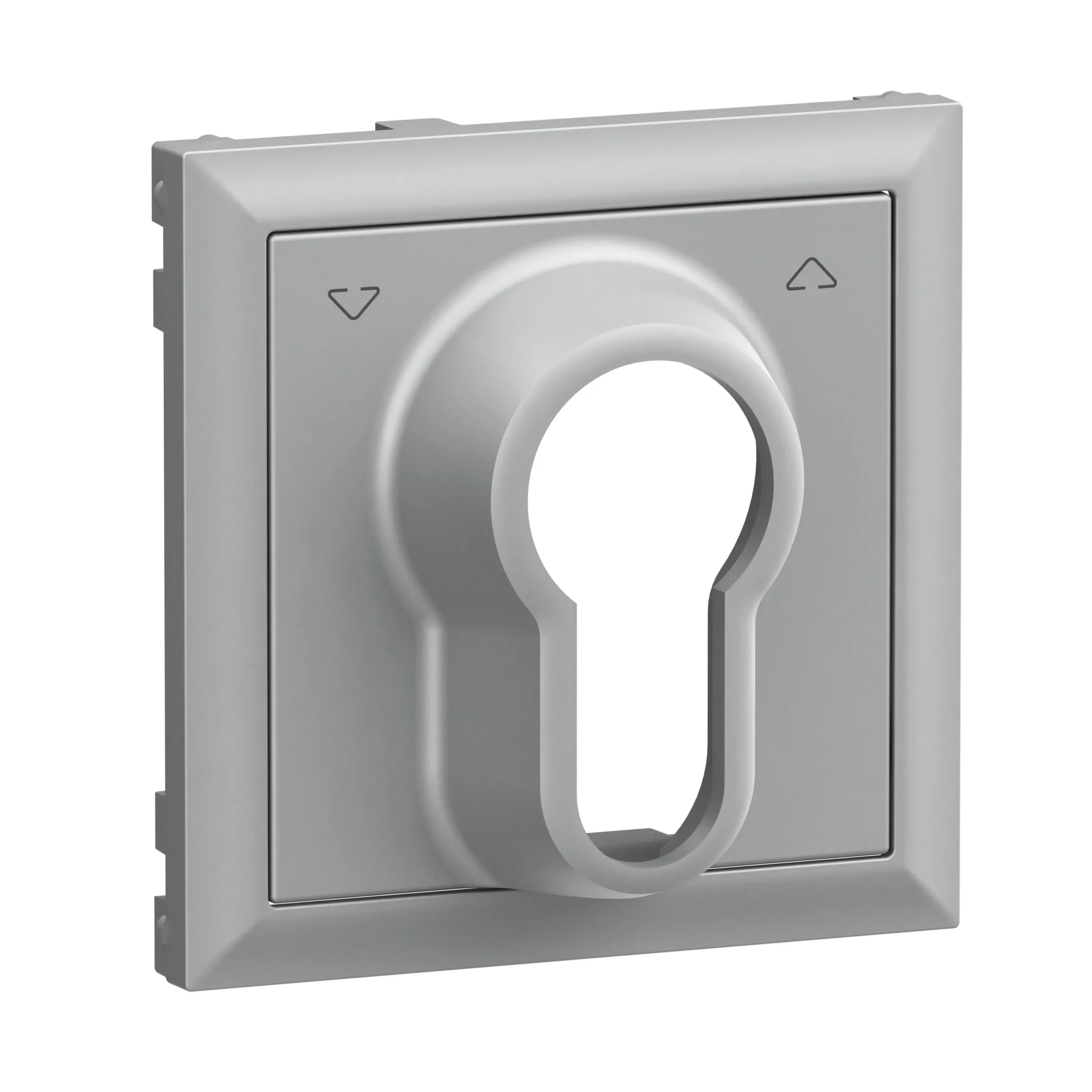 Legrand Legrand 765234 SEANO Abdeckung Jalousietaster mit DIN-Halbzylinder Al