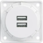 Berker USB-Ladesteckdose pws-matt 2-fach 3A 926102509