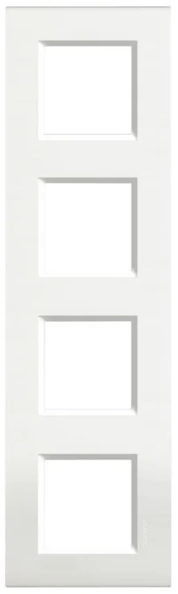 BTicino LNA4802M4BI LivingLight Abdeckrahmen 4-fach 2+2+2+2M Weiß